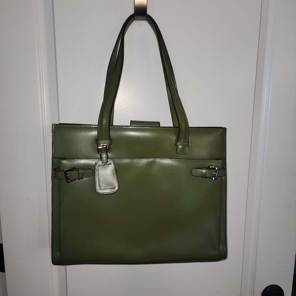 Franklin Covey Genuine Leather Computer Tote